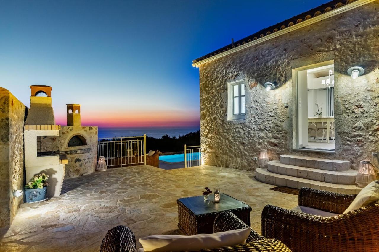 Fiscardo Luxury Stone Villa Alex ,With Sunset View! 费斯卡尔德宏 外观 照片